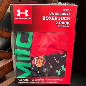 Under Armour Boys' Boxerjock 2-Pack in Green and Black